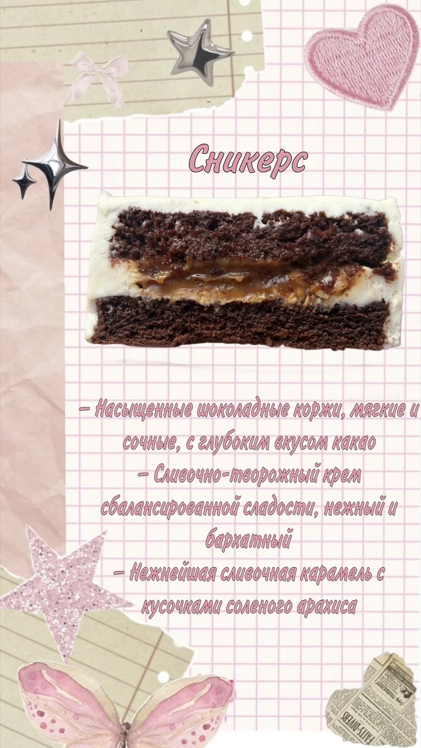 Начинка Сникерс для тортов Pinkly